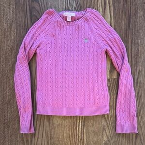 Lilly Pulitzer Pink Cable Knit Sweater